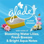 Purina Tidy Cats Clumping Cat Litter, Glade Clear Springs, 38 lb | Lightweight, low dust multi-cat litter with 10-day odor control and fresh floral fragrance