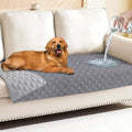 Smiry Waterproof Reversible Pet Couch Covers for Dogs | Pet Friendly, Soft Fabric, Washable Sofa Furniture Protector for Dogs Cat Kids, Checkered (30"x70", Grey/Light Grey)