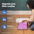 PetSafe ScoopFree Odor Control Crystal Cat Litter, Lavender Scent, 8 Lb Bag | 5x Faster Odor Control than Clumping Clay Litter, 99% Dust-Free, Low Tracking Crystals, Compatible with Any Cat Litter Box