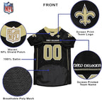 Pets First NFL New Orleans Saints Dog Jersey, Size X-Large, Football Shirt Costume for Pet, Dog Sports T-Shirt, NFL Team Clothing for Cats, Licensed Pet Apparel Available in 7 Sizes and 32 Teams