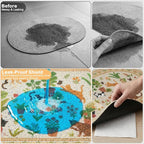 Bienbee Cat Litter Mat, 33" x 22" Dense Trapping Mesh for Litter Boxes | Litter Box Mat with PVC Mesh, Waterproof &Urineproof, Non-Slip Grip, Soft On Kitty Paws and Easy to Clean to Protect Floor