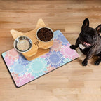 Pet Feeding Mat for Floors Waterproof Dog Mat for Food and Water Absorbent Quick Dry Non Slip mat for Cat Bowls