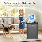 MOOKA Air Purifier for Home Bedroom Large Room up to 2200 Ft², HEPA Filter | Washable Pre-Filter, Auto Mode, Quiet Sleep Mode, Air Quality Monitor, Air Cleaner for Pet Dust Smoke Pollen, KJ190H Grey