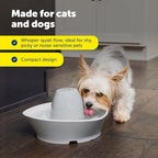 PetSafe Creekside Ceramic Pet Fountain, 60 Oz, 4-Pack Carbon Filters | 60 Oz Capacity, Whisper-Quiet Flow, Includes Carbon Filters, Top-Rack Dishwasher Safe