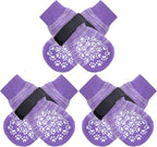 EXPAWLORER 6PCS Anti-Slip Dog Socks to Prevent Licking Paws,Dog Shoes for Hot Pavement,Best Paw Protector Traction Control on Hardwood Floor,Dog Booties for Puppy Small Medium Large Senior Dogs