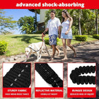 Rope Dog Leash 6 FT: Heavy Duty Leashes with Swivel Lockable Hook Reflective Threads Bungee and Padded Handle - Dog Lead for Large Small Medium Dogs Outside Walking Hiking Red Black