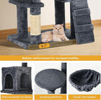 YITAHOME 70.8 inch Cat Trees for Large Cats | Cat Tower with Scratching Post, Hammock