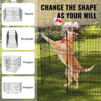 VEVOR Dog Playpen, 8 Pcs 30"H x 24"W Panels Foldable Metal Pet Exercise Pen, Dog Fence Indoor and Outdoor Pen with Door, 600D Oxford Fabric Top Cover, Pet Playpen for Dogs, Cats, Other Small Animals