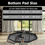 PJYuCien Octagon Playpen Bottom Pad for 32'' Width 8 Panel Pen, Black | Protect Floor, Easy to Move and Clean, Perfect for Puppy, Duck, and Other Small Animals, Hook Connect