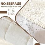 FUANGUI Waterproof Couch Cover Sofa Cover for Dogs and Pets Sofa Protector | Non-Slip Washable Fuzzy Soft Cat Bed Sofa Slipcover for 2-3 Cushion Couch Sofa Pet Friendly, Beige, 27.6" x 82.7", 1 pcs