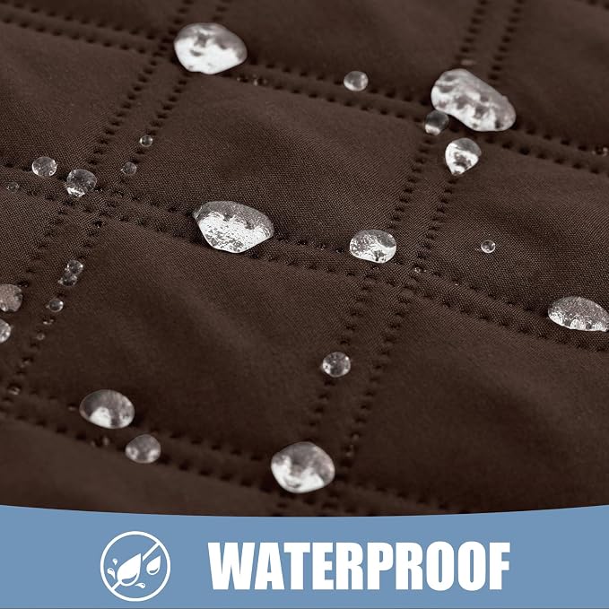 Smiry Waterproof Reversible Pet Couch Covers for Dogs | Pet Friendly, Soft Fabric, Washable Sofa Furniture Protector for Dogs Cat Kids, Checkered (52"x82", Chocolate/Chocolate)