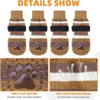 KOOLTAIL Dog Socks for Hot Pavement, Non Slip Dog Shoes to Prevent Licking Paws, Dog Booties with Grippers for Hardwood Floors, Puppy Boots & Paw Protectors for Small Medium Large Senior Dogs, L