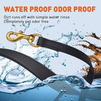 Viper Biothane K9 Working Dog Leash Waterproof Lead for Tracking Training Schutzhund Odor-Proof Long Line with Solid Brass Snap for Puppy Medium and Large Dogs, 20ft Black
