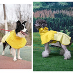 MAMORE Dog Raincoat with High Collar - Waterproof Adjustable Dog Rain Jacket, Lightweight Reflective Pet Rain Coat for Small Medium Large Dogs for Outdoor Walking Hiking(Yellow, Small)