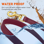 Viper Biothane K9 Working Dog Leash Waterproof Lead for Tracking Training Schutzhund Odor-Proof Long Line with Solid Brass Snap for Puppy Medium and Large Dogs, 20ft Merlot Burgundy