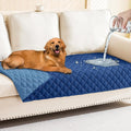Smiry Waterproof Reversible Pet Couch Covers for Dogs | Pet Friendly, Soft Fabric, Washable Sofa Furniture Protector for Dogs Cat Kids, Checkered (30"x70", Navy/Blue)