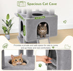Globlazer S51 Sturdy Cat Tree for Indoor Large Cats, Light Grey | 51in Cat Tower with 4 Scratching Posts, Large Cat Tree with hammock for Cats Large Adult, Hanging Baskets, Top Perch