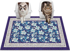 Glittme Cat Litter Mat, 33"x22" Non-Slip Washable Trapping Mat for Cats | Litter Trapping Mat With Thick PVC Coil To Catch Scatter, Soft On Paws And Waterproof Bottom To Protect Floors