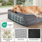 INVENHO L Plus Orthopedic Dog Bed for Large Dogs, Washable Dog Sofa with Egg-Crate Foam, Waterproof Lining and Non-Skid Bottom