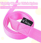 HIKISS Long Dog Leash Obedience Recall Training Agility Lead with Thickening Material for Large Dog - 15ft 20ft 30ft 50ft 100ft Training Leash(Pink 30ft)