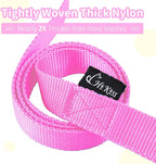 HIKISS Long Dog Leash Obedience Recall Training Agility Lead with Thickening Material for Large Dog - 15ft 20ft 30ft 50ft 100ft Training Leash(Pink 50ft)