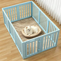 Dog Playpen, Clear Dog Pen, Dog Pen Indoor, Easy to Install and Remove Dog Play Pen, Puppy Playpen Suitable for Dogs, Cats,Dog Playpen Indoor (Blue, 30.3 inch Height, 10 Panels)