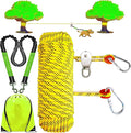 Dog Tie Out Cable for Camping, Dog Trolley System and 4ft Bungee Leash | Suitable for Dogs Up to 400lbs, Camping Yard andOutdoor Events