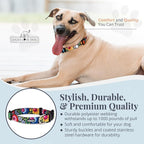 Lucky Love Dog - Adjustable Dog Collar with Easy Click Buckle for Medium, Durable, & Comfortable for Male & Female Dogs, Pet Collar for Puppies & Adult Dogs - Blackbird, Medium