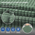 Stretch Couch Covers for Sofa, 3 Cushion Slipcover,Greyish Green | 1-Piece Washable Sofa Cover Pet Friendly(78"-94") Furniture Protector Soft Jacquard, Elastic Bottom for Dogs & Kids