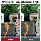 200" Retractable Baby Gates Extra Wide Dog Gates for Doorways,Black | 48" Extra Tall Pet Gate Retractable Dog Gate, Long Baby Gate Retractable Fence Outdoor, Driveway Gate Retractable Garage Gate