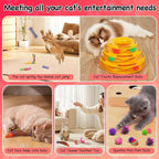 39 Pcs Cat Toys for Indoor Cats, Interactive Fun | Kitten Feather Wand, Catnip Toys, Chew Rope, Springs and Balls, Boredom Relief, Safe and Durable, for All Breeds