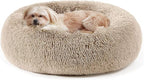 Western Home Calming Donut Cat Bed Small Dog Bed Washable,20" Brown | Fluffy Faux Fur Round Cuddler,Anti-Anxiety,Anti-Slip Bottom,Self-Warming Pet Bed for Small Dog&Kitten&Puppy,Up to 12 LBS
