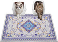 Glittme Cat Litter Mat, 33"x22" Non-Slip Washable Trapping Mat for Cats | Litter Trapping Mat With Thick PVC Coil To Catch Scatter, Soft On Paws And Waterproof Bottom To Protect Floors