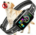 Bark Collar for Large Medium Small Dogs - Smart AI 1S Stop Barking, Anti Barking Device & Dog Training Collar with Beep, Vibration | IP67 Waterproof 8-Level Sensitivity -Jet Black