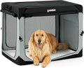 ZOMISIA 42 Inch Collapsible Dog Crate for Extra Large Dogs - XL Dog Travel Crate Portable with Breathable Mesh Windows, Soft Sided Dog Kennel Foldable for Indoor and Outdoor, Grey