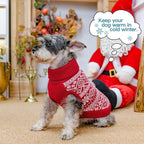 HOMIMP Dog Sweater Argyle - Warm Winter Clothes Puppy Soft Coat, Ugly Dog Sweater for Small Medium and Large Dogs, Pet Clothing Boy Girl, Red XXS