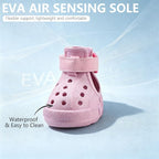 EXPAWLORER EVA Dog Shoes for Hot Pavement, Non-Slip Waterproof Reflective Adjustable Dog Booties Boots & Paw Protectors, Easy ON & Off Rugged Sole for Small Medium Large Dog Outdoor Walking (Pink,7)