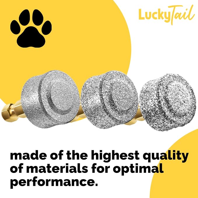 Dog Nail Grinder - Regular, Hard & Soft Replacement Head - Small & Large Dogs - Premium Quality - Diamond Tip Drill Bit - Professional Dog Nail Trimmers - Grooming Kit - 3 Pack