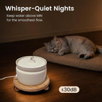 Ceramic Cat Water Fountain, 1L/32oz Automatic Pet Drinking Fountain with Quiet Pump & Triple Filtration, Durable BPA-Free Ceramic, Easy to Clean, Dishwasher Safe for Cats & Small Dogs