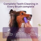 HICC PET Dog Finger Toothbrush, Dual-Sided Soft Silicone, 2-Pack | Ergonomic anti-slip finger toothbrush for medium and large dogs, providing a comfortable grip and better brushing control.