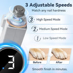 2-in-1 Quiet Electric Pet Nail Clipper & Grinder with Light for Dogs Cats (Gray) | Dual LED Lights,3-Speed Grinder,Nail Clipping Splash Guard,Type-C Rechargeable,Quiet Design for Anxious Dogs & Cats