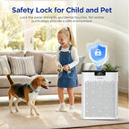 MOOKA Air Purifier for Home Bedroom Large Room 2200 Ft², True HEPA Filter | Washable Pre-Filter, Auto Mode, Quiet Sleep Mode, Air Quality Monitor, Air Cleaner for Pet Dust Smoke Pollen, KJ190H White