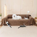 Loiion Cat Scratch Proof Furniture Protector Waterproof Sofa Cover 134"x91" | Pet-Friendly Couch Protector, Anti-Scratch & Anti-Slip Sofa Cover For Cats Dogs Kids, Machine Washable
