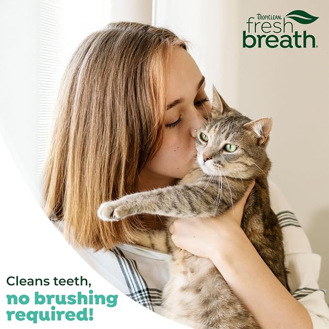 TropiClean No Brush Cat Toothpaste, Easy to Use Cat Dental Care, 2oz