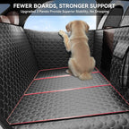 DIAMOOKY Hard Bottom Dog Car Seat Cover for Cars SUVs & Small Trucks | One-Piece Hard Bottom, 420-LB Capacity, Waterproof, Door & Headrest Protector, Pet Bed Dog Hammock, Not for 3-Row Seats