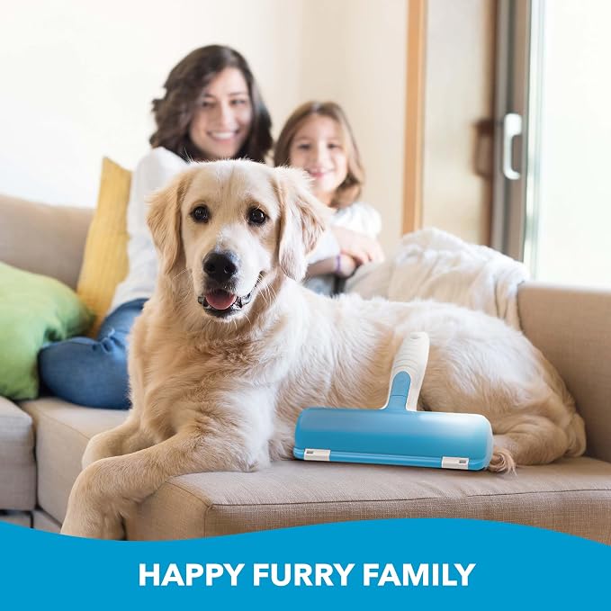 Pet Hair Remover for Laundry - Lint Roller for Pet Hair - Dog Hair Remover with Hair Base - Pet Fur Remover with Comfy Rubber Handle - Easy Clean Pet Hair Remover Roller for Couch
