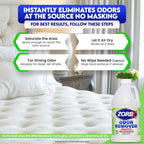 ZORBX Unscented Odor Eliminator Spray 64 Oz Refill, Hospital-Grade Formula | Permanent Odor Remover for Pet & Human Urine, Smoke & Strong Odors, Carpet, Upholstery, Mattress, Bathroom, Basement & More