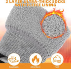 KOOLTAIL Dog Socks to Prevent Licking Paws, Dog Christmas Outfit Shoes for Winter Snow Pavement, Warm Fleece Pet Boots & Paw Protector for Hardwood Floors Anti Slip, Small Medium Large Senior Dogs, L