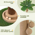 Woochpet Tall Cat Scratching Post,Cat Toys,Cat Scratcher Tree for Large Cat | Heavy Duty,Protect Sofa,Modern Boho,Cat Ball Track,Cat Tree,For Indoor Cats
