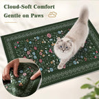 Bienbee Cat Litter Mat, 2 Pack 48" x 36" Machine Washable for Litter Boxes | Cat Litter Rug with Waterproof Backing, Non-Slip Grip and Soft On Kitty Paws to Catch Litter and Protect Floor